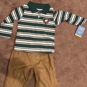 Long sleeve polo shirt and pants